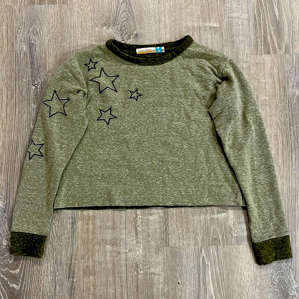 Girls Vintage Havana Cropped Star Sweatshirt